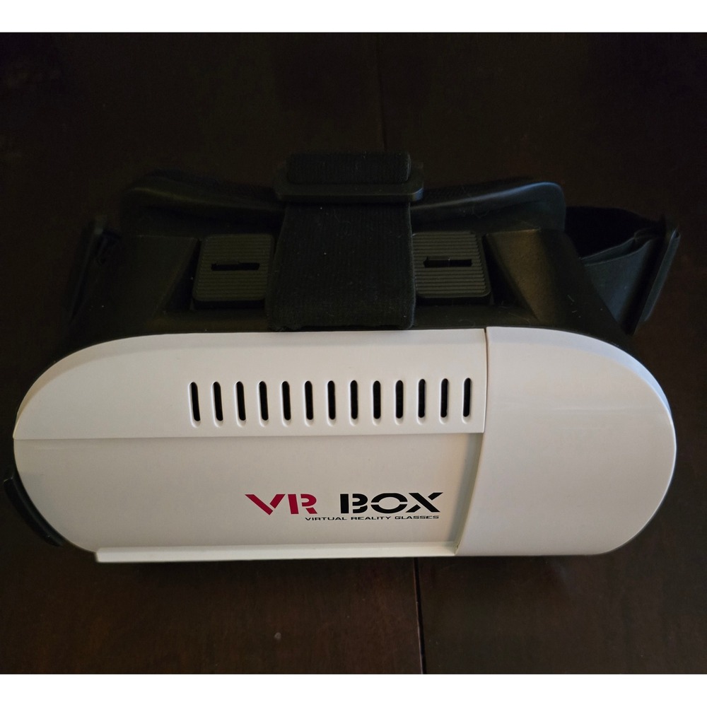 VR BOX Virtual Reality Glasses Headset White Black Adjustable‎ Strap
